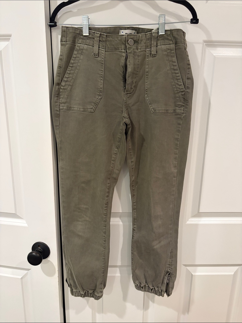 Paige - Olive Green Men's Casual Cargo Jogger Pants